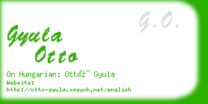 gyula otto business card